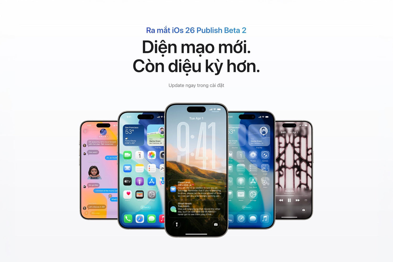 Apple phát hành bản Publish beta 2 của iOS 26 và iPadOS 26