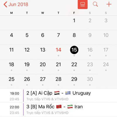 Mang lịch thi đấu World Cup 2018 vào Macbook và iPhone cực nhanh