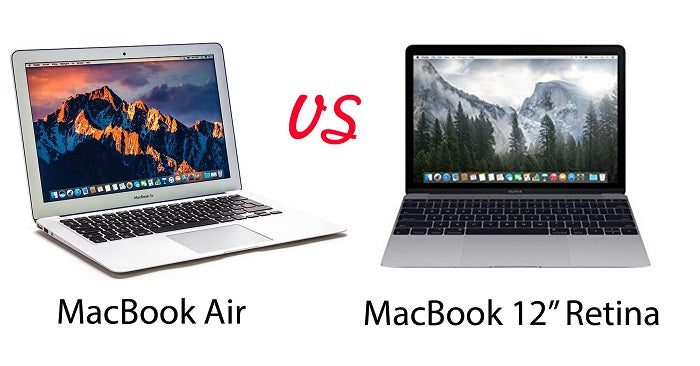 So sánh Macbook Air và Macbook Retina 12 inch (bản 2017)