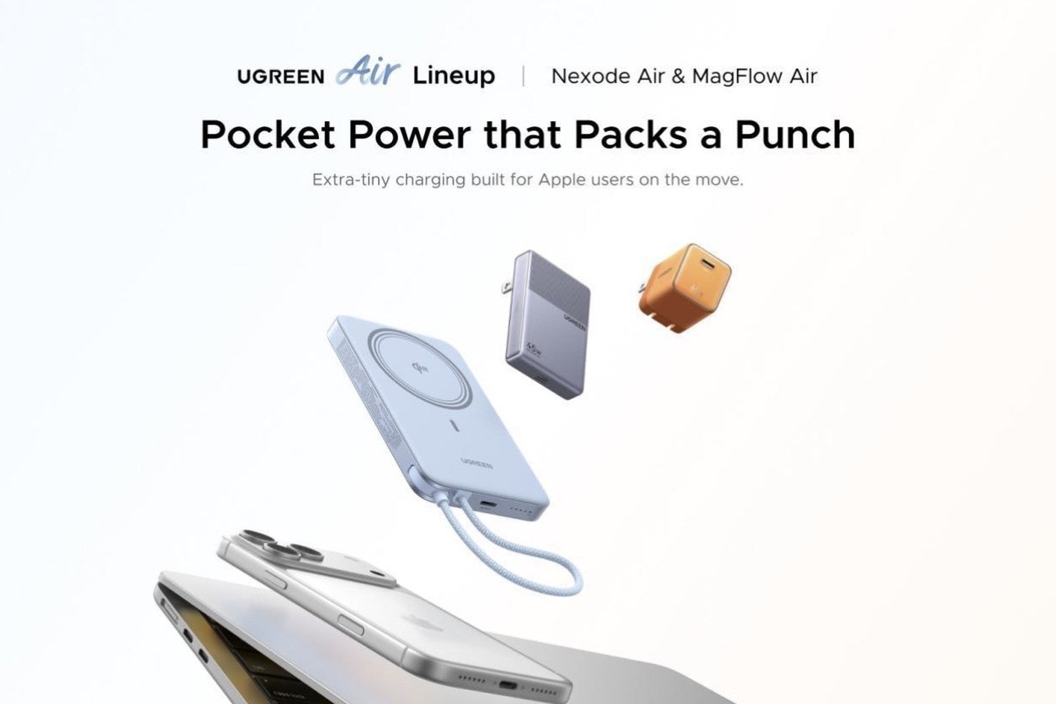 Ugreen ra mắt loạt sạc nhỏ gọn cho thiết bị Apple, nổi bật là Nexode Air 65W