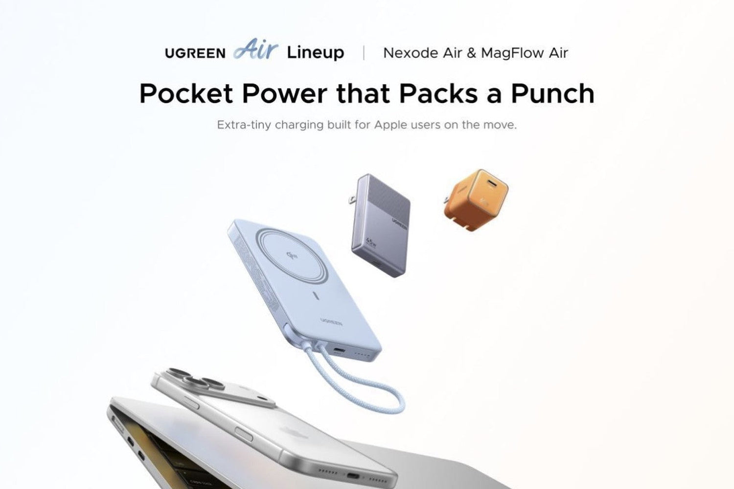 Ugreen ra mắt loạt sạc nhỏ gọn cho thiết bị Apple, nổi bật là Nexode Air 65W