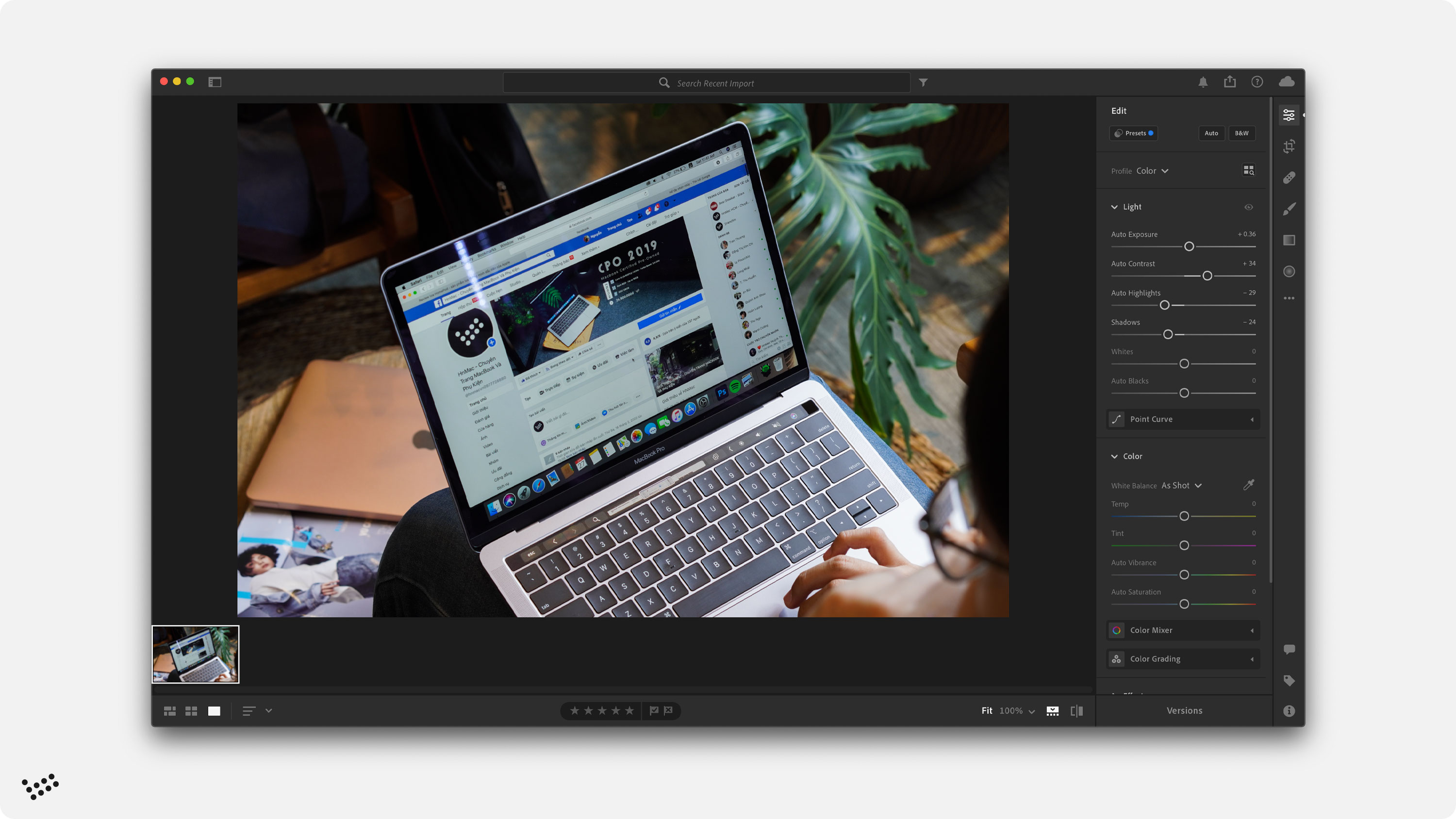 Chỉnh ảnh trên MacBook đang trở thành một xu hướng mới trong thế giới nhiếp ảnh. Với chỉnh sửa mạnh mẽ và đơn giản bằng các phần mềm chuyên nghiệp trên Macbook, bạn có thể biến bức ảnh của mình thành một tác phẩm nghệ thuật đẹp mắt. Nhanh chóng tải ảnh của bạn lên Macbook bằng cách sử dụng máy ảnh hoặc điện thoại thông minh và bắt đầu quá trình chỉnh sửa của bạn trên MacBook ngay bây giờ.